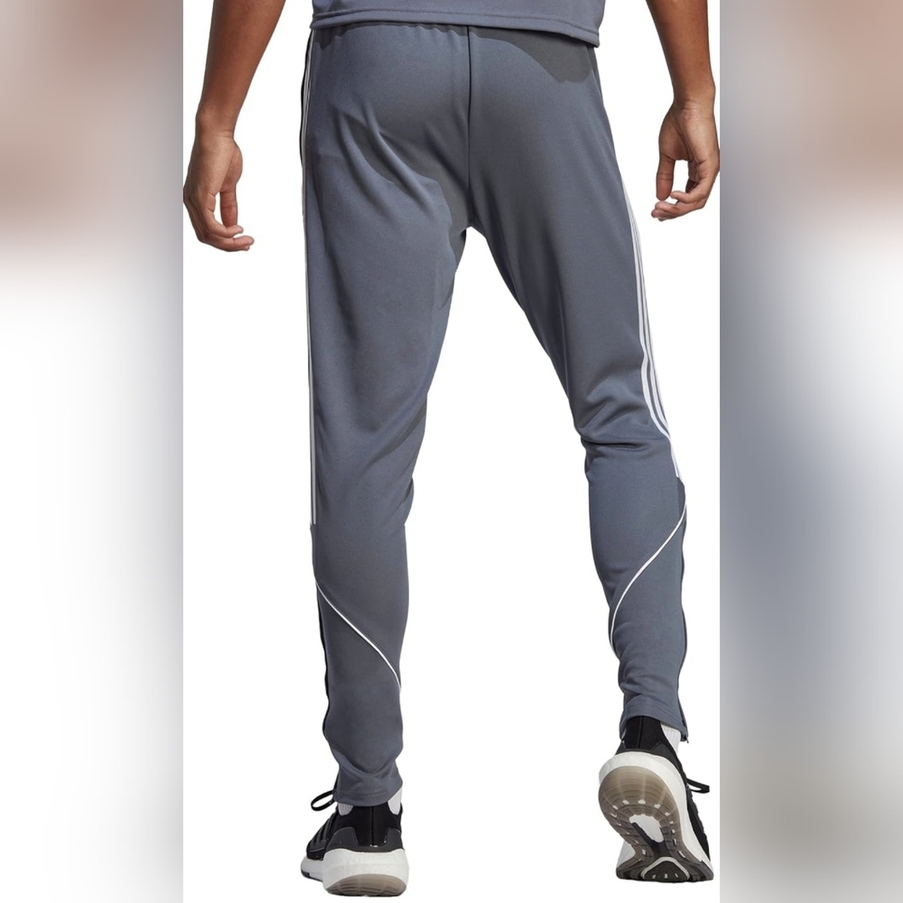 Adidas Men's Trio23 Gray Track Joggers with White Side Stripes Size LT